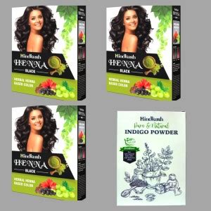 Hindkush Buy 3 Hair Color and get 1 Indigo Powder , Black - Price in ...