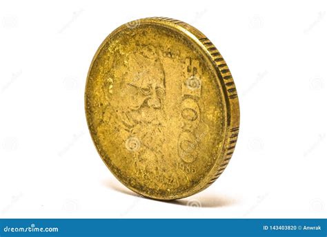 Gold 100 Mexican Peso Coin stock photo. Image of close - 143403820
