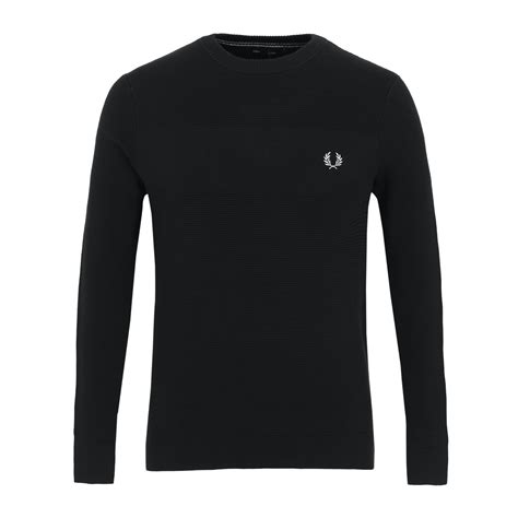 Buy Fred Perry Black Solid Sweater Online - 552113 | The Collective