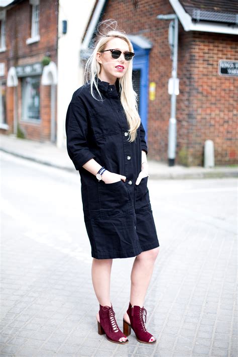 BLACK DENIM SHIRT DRESS - Mediamarmalade