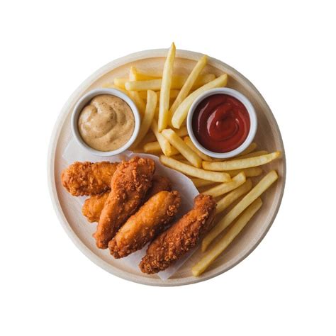 Chicken tenders with french fries and ketchup | Premium AI-generated vector