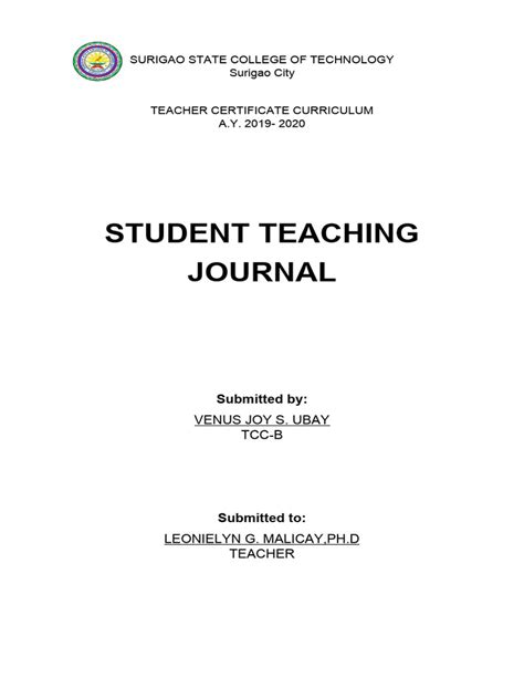 Image result for Student Journal