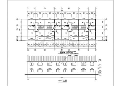 660平米框架结构四户并联式别墅楼全套建筑设计CAD图纸_居住建筑_土木在线