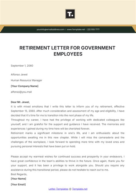 Sample Retirement Letter FREE 28+ Sample Retirement Letter Templates