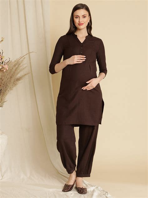 Buy 2pc. Maternity Linen Co-Ord Set