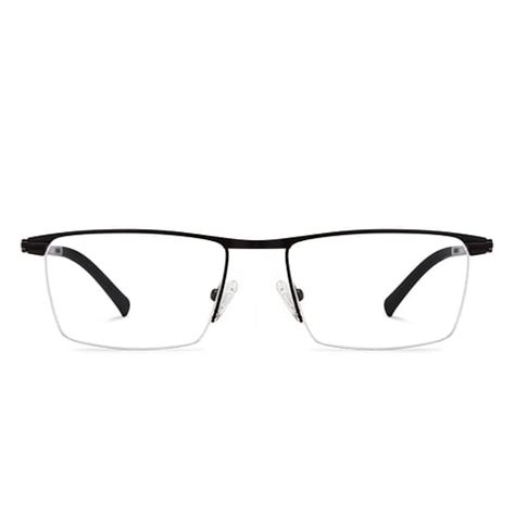 Buy Black Grey Half Rim Rectangle Lenskart Air Flex LA E14802-C2 ...