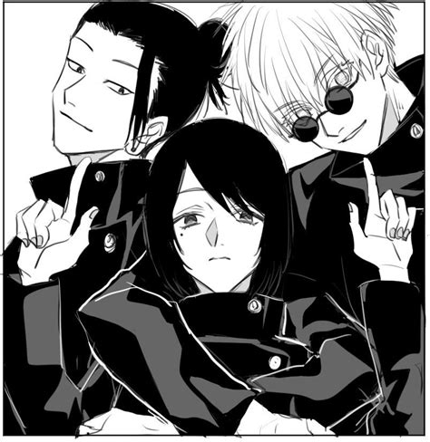 Suguru Geto, Shoko Ieiri & Satoru Gojo   Jujutsu Kaisen  