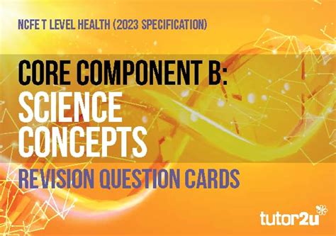 Buy NCFE T Level Revision Question Cards for Core Component B1: Science ...