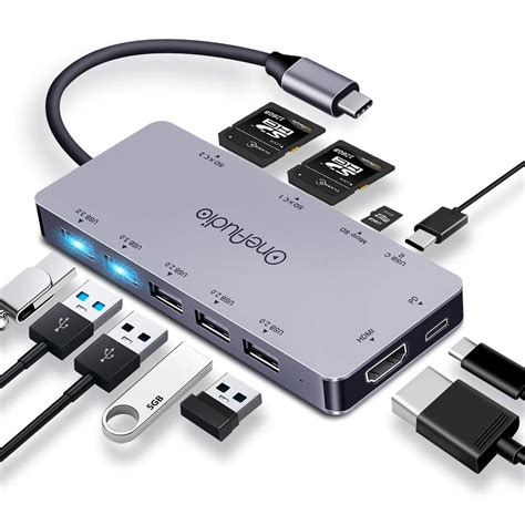 OneOdio USB C Hub, 11 in 1 USB Type C Multiport Adapter with PD ...
