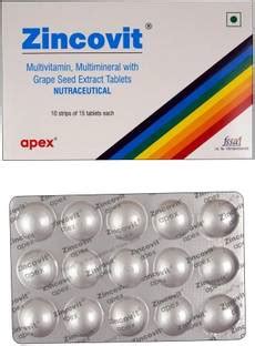 Zincovit Multivitamin Tablets Strip Of 15s, Pack of 10 Strips Price in ...