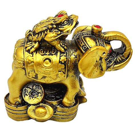 Buy Plus Value Feng Shui Elephant with Frog Symbol of Victory Good ...
