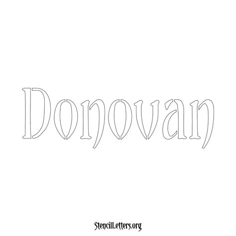 Donovan Free Printable Family Name Stencils with 6 Unique Typography ...