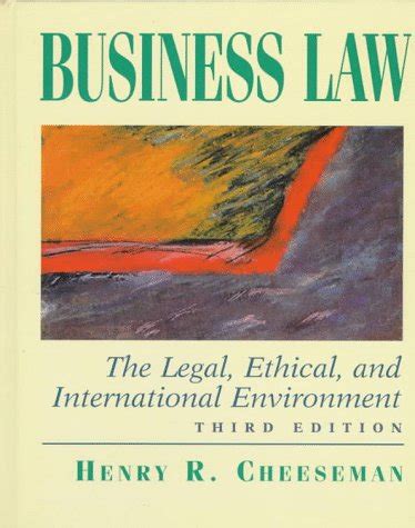 Buy Business Law: The Legal, Ethical, and International Environment ...
