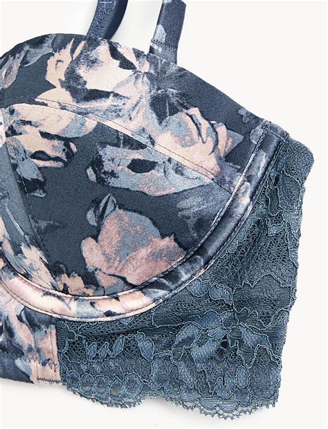 Buy Lunaria Silk Wired Longline Balcony Bra at Marks & Spencer