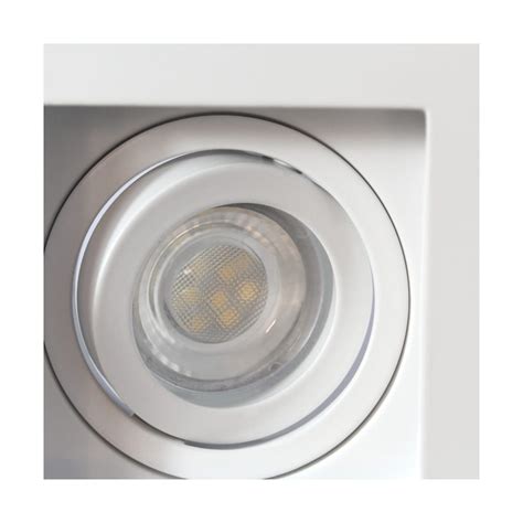 Akrah spot encastré carré blanc avec remplacement de l'ampoule par l ...