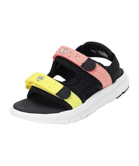 Puma Unisex-Kid Evolve Sandal Mates Pre-School Granola-Black-Gold ...