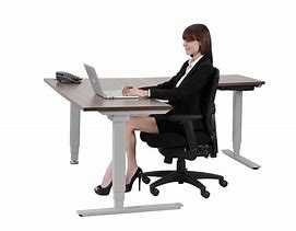 Image result for Sitting Rolling Desk Height Adjustable Low