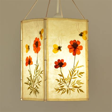 Buy Hanging Lampshade - Cosmos Flower | Auroville.com – Auroville ...