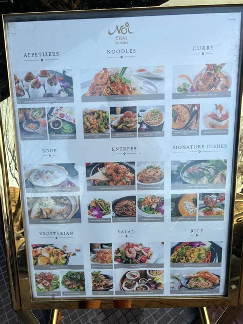 Menu at Noi Thai Cuisine - Bend, Oregon pub & bar, Bend