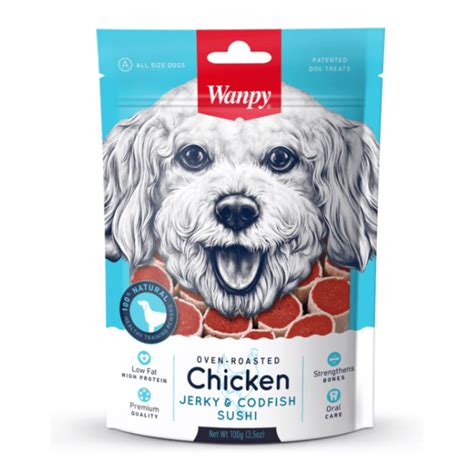 Wanpy Oven Roasted Chicken Jerky & Codfish Sushi For Dog – ShakeHands