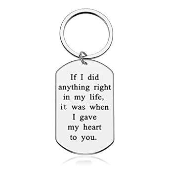 Husband Wife Gifts Keychain for Anniversary Wedding Birthday Key Chain ...