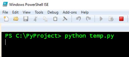 Image result for Windows PowerShell Command to Run Python Script