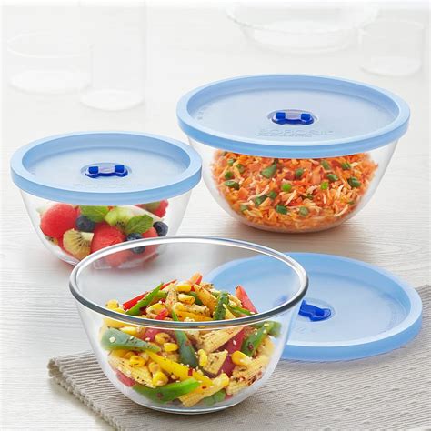Buy Mixing Bowl w Blue Lid Set of 3 500 ml + 900 ml + 1.3 L at Best ...