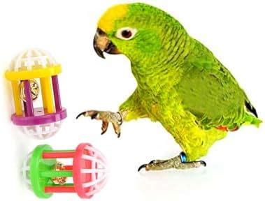 THE DDS STORE Pet Parrot Toy Plastic Colorful Birds Ball for Budgie ...