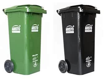 Mitrin Durable dustbin with a secure lid and large size, 120 Liter ...