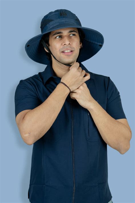 Mahogany Sun Hat - Navy Blue – Clawear