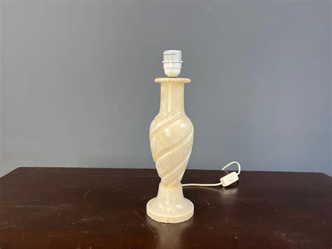 At Auction: VINTAGE ALABASTER TABLE LAMP SARREAL, SPAIN