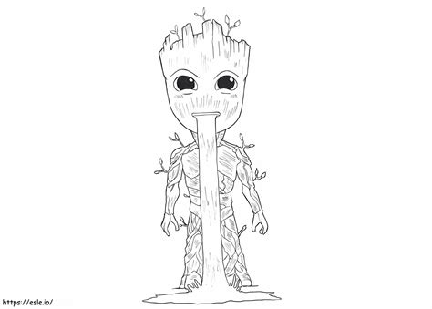 Groot Drawing coloring page