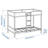 TUFFING Bunk bed frame, dark grey, 90x200 cm - IKEA