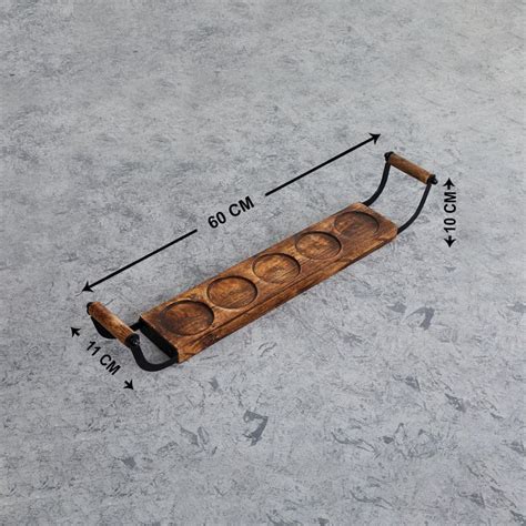 Buy Fiesta Transparent Glass Candle Holder with Wooden Stand - Set of ...