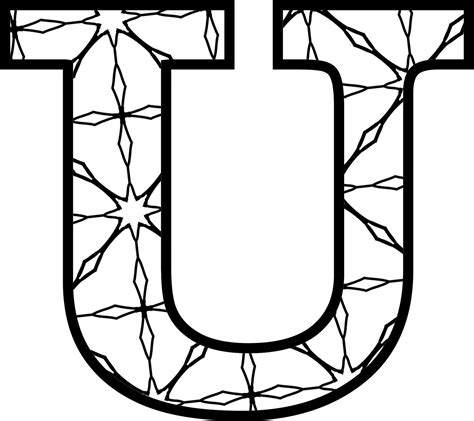 Free Printable Alphabet Letters, Adult Coloring, Coloring - Letter U Pictures To Color Clipart ...