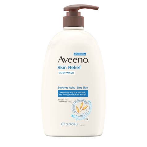 Aveeno Skin Relief Moisturizing Body Wash, Soap Free for Sensitive Skin ...