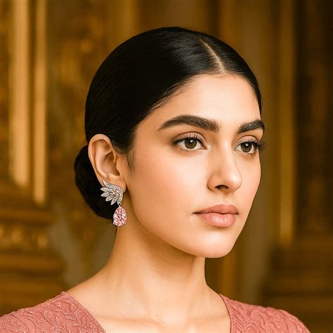 Ruby Angel American Diamond Silver Earrings – Mystic Flavia