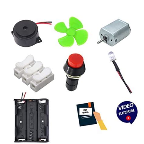 Electronic Spices Diy Mini School Projects Kit 2 (Motor Battery Buzzer ...
