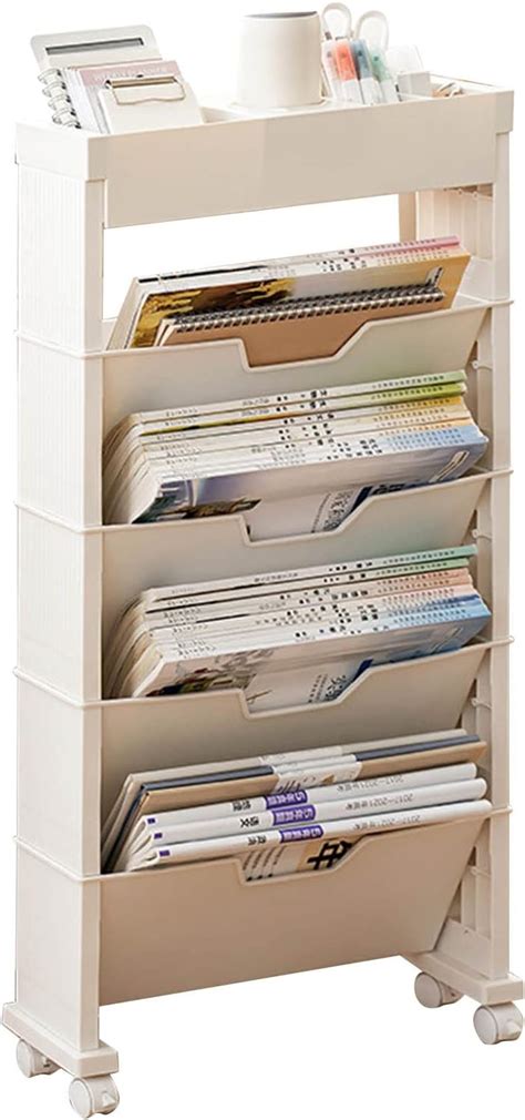 Fofetbfo 5 Tier Bookshelf Rolling Cart, Multilayer India | Ubuy