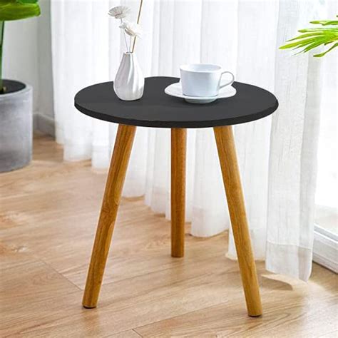 WoodCity Round Conner Wooden Top Coffee Table for Living Room, Office ...