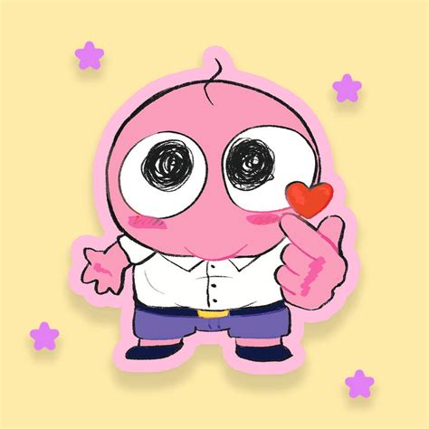 Pim Smiling Friends Holographic Sticker - Etsy