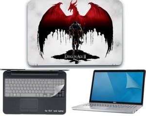 Lonaar 3IN1 Vinyl Decal Laptop Skin Sticker Combo With Screen Guard ...