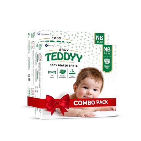 Buy TEDDYY Easy Baby NB Size Diaper Pant Style | 132 Count (New Born ...