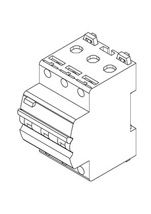Acti9 DCP N Vigi 3P 10A...32A C 6000A 30mA A-type RCBO - 3D CAD ...