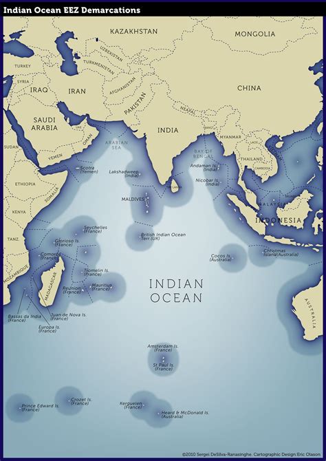 Indian Ocean Exclusive Economic Zones (1 map) :: Behance