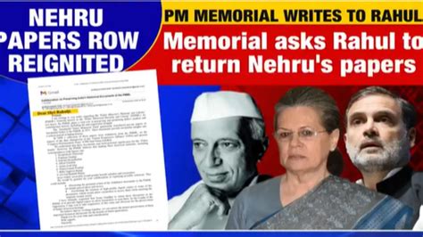 Did Sonia Gandhi Take 51 Cartons of Nehru's Letters? PM Memorial Member ...