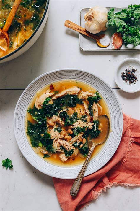 1-Pot Chicken Soup with White Beans & Kale - Minimalist Baker Recipes