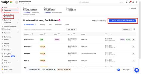 How to create a debit note without selecting the items in web ...
