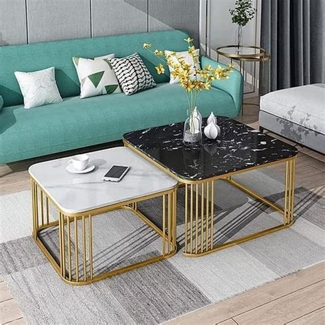 National Industries Square Coffee Tables,2 Nesting Table Set Coffee ...