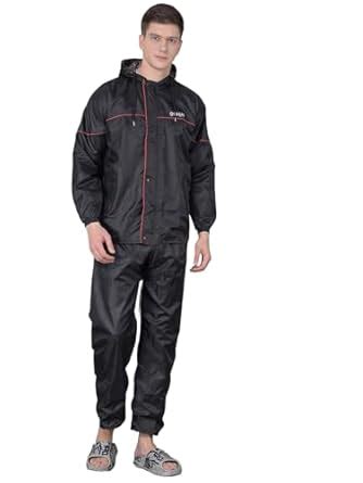 Buy Dollar Rainguard Men's PVC Full Sleeve Solid Reversible Raincoat ...